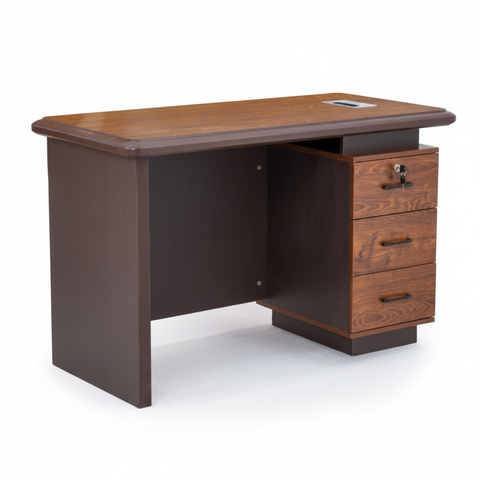IH 234-1.2M Golden Oak Brown Office Table | 120cm Work Desk UAE