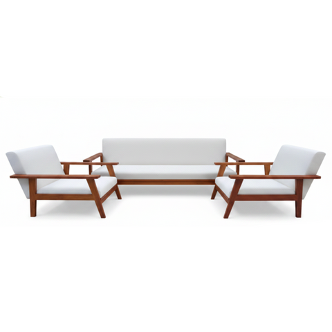INFINI HOMES IH 688 Office Sofa Set 3+1+1 PU Leather Cherry White – UAE