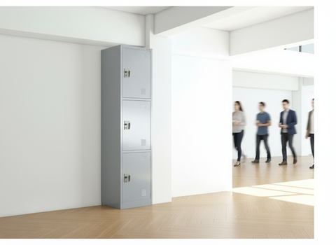 INFINI HOMES 3-Tier Steel Storage Locker Cabinet - UAE Wide Delivery